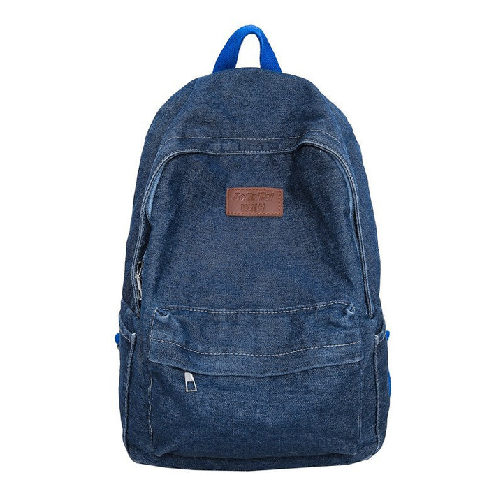 Stylish Denim School Backpack Kalsten