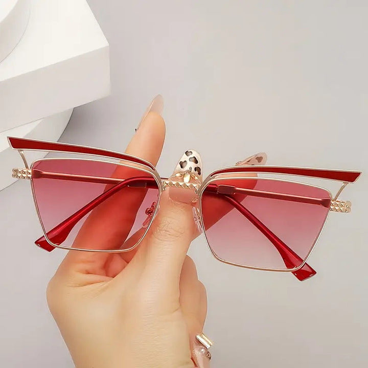 Women's square designer glasses with delicate metal frame Kalsten