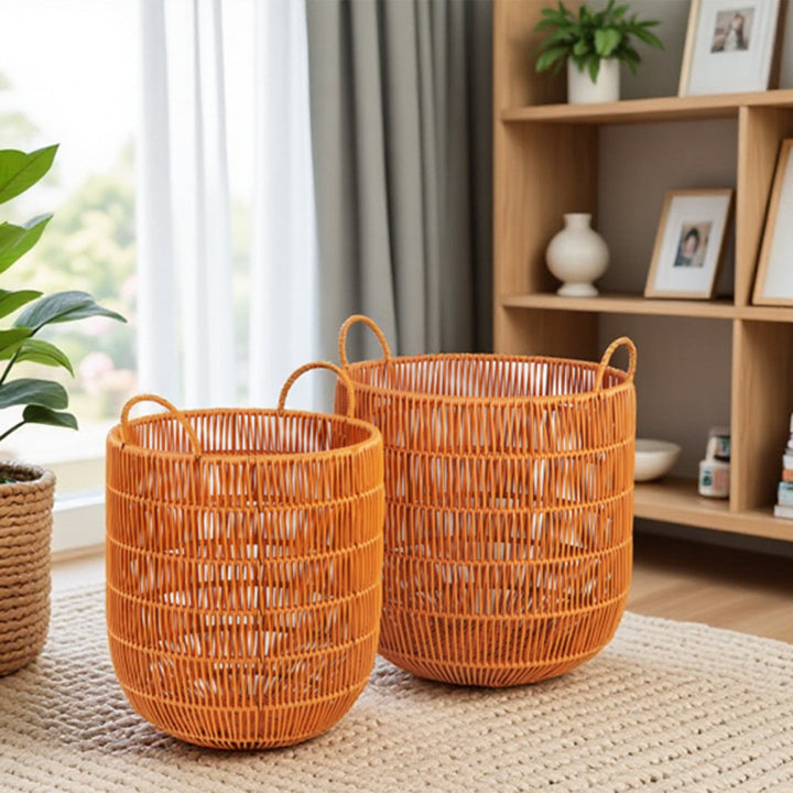 Women Stylish Storage Basket with Open Handles Kalsten