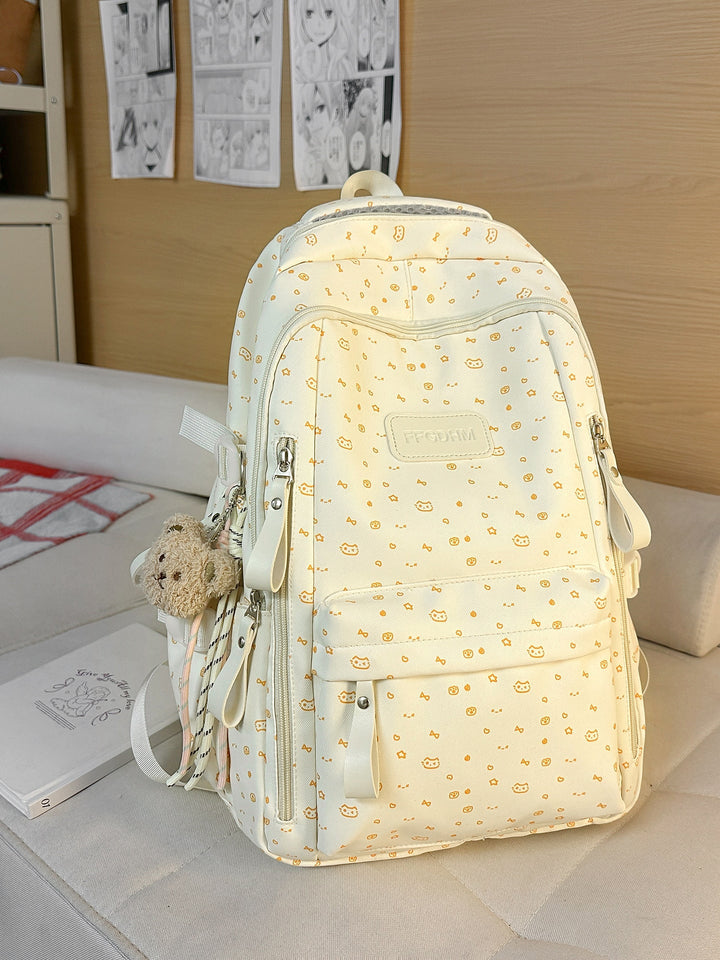 Cute Character-Embellished School Backpack