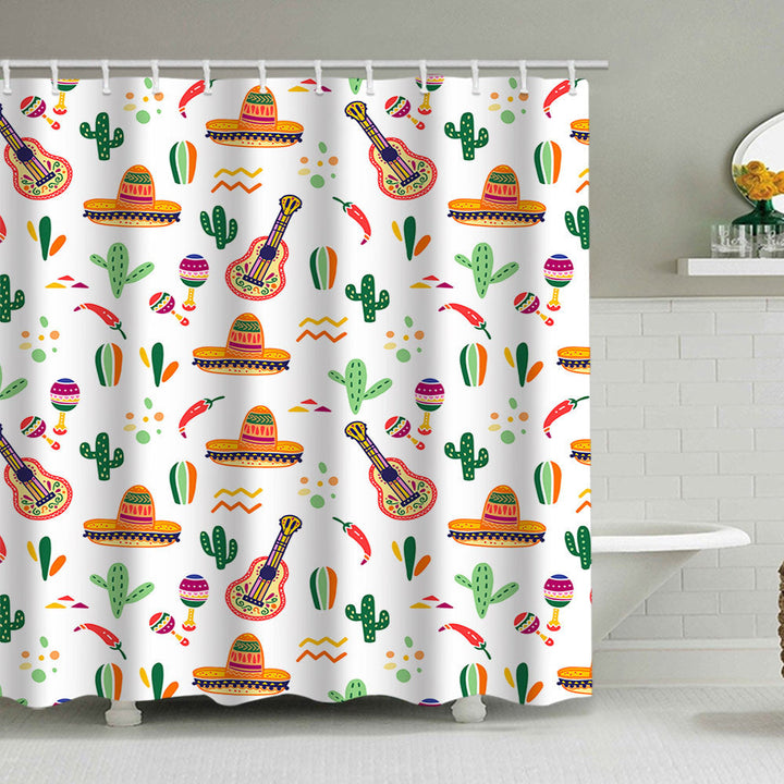 Coffee-Themed Shower Curtain Kalsten