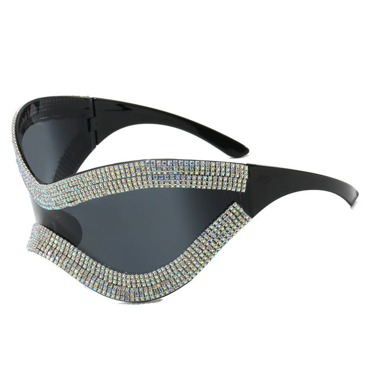 Ladies glamorous sunglasses with rhinestone-studded frame Kalsten