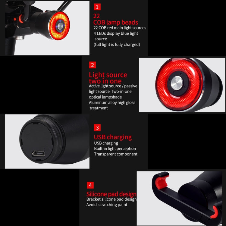 Brehn | Antusi Q5 Bicycle Rear Light Automatic Brake Induction Rear Lights