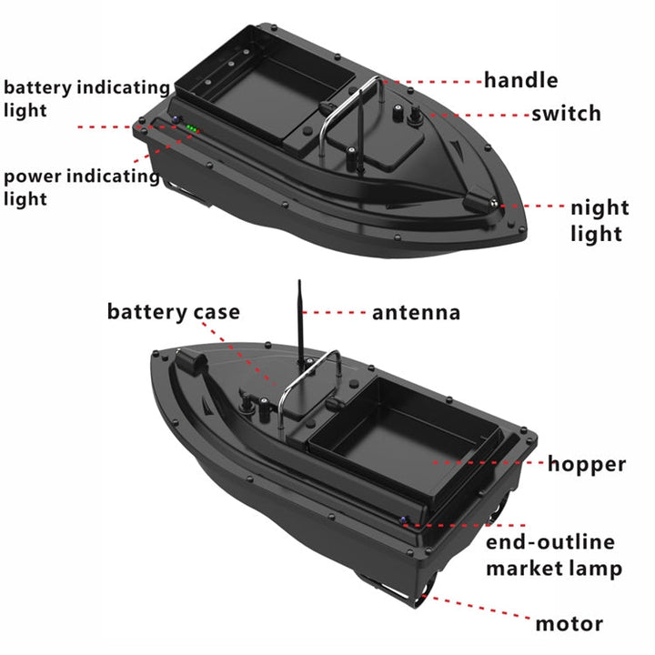 Kalsten | D16 Smart RC Fishing Bait Boat 2kg Load 500M