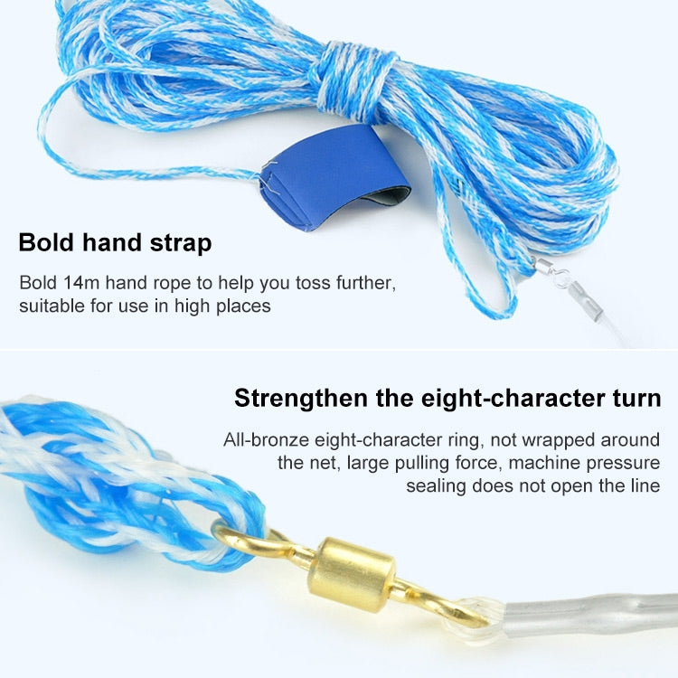 Kalsten | 360 Flying Disc Monofilament Fishing Net, Height: 1.8 m