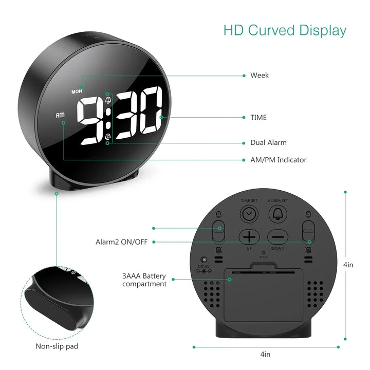Light Source Digital Table Clock | Kalsten