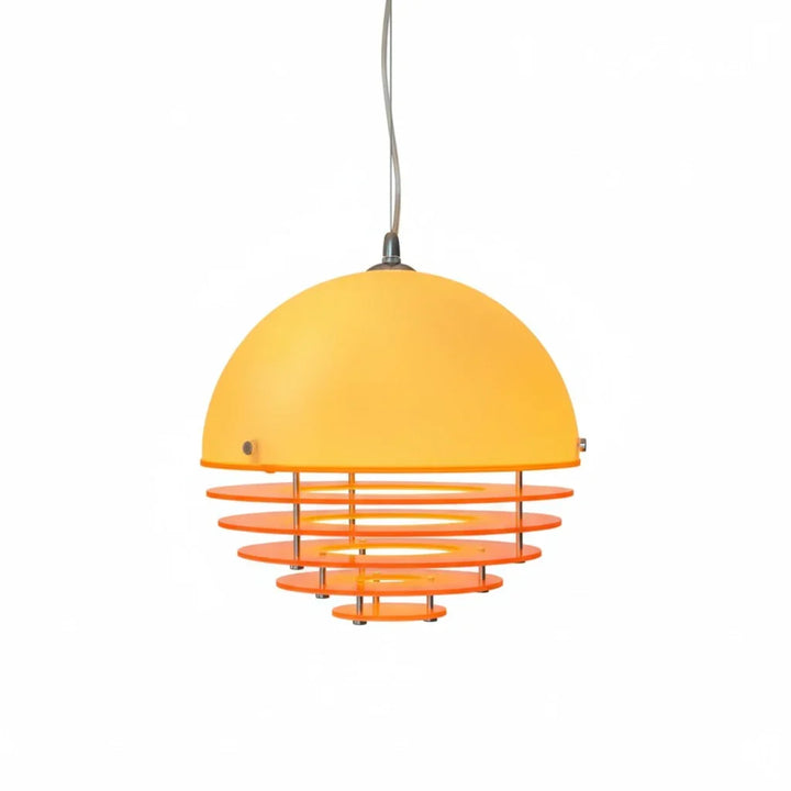 Pendant Light Glass Dome 12 in White Orange Klein Blue Dining Room Living Area Ambient Lighting Artistic Modern | Kalsten