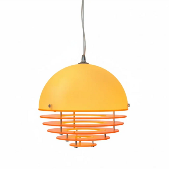 Pendant Light Glass Dome 12 in White Orange Klein Blue Dining Room Living Area Ambient Lighting Artistic Modern | Kalsten