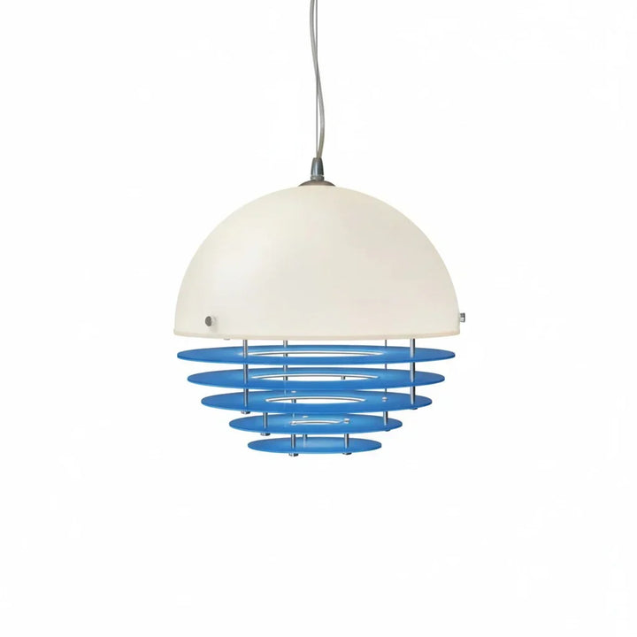 Pendant Light Glass Dome 12 in White Orange Klein Blue Dining Room Living Area Ambient Lighting Artistic Modern | Kalsten