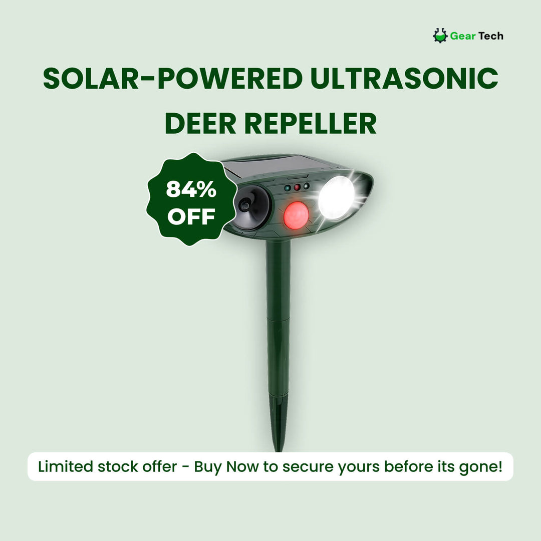 Kalsten | Solar-Powered Ultrasonic Deer Repeller - Effective Deer Deterrent for Gardens & Yards in 48 Hours