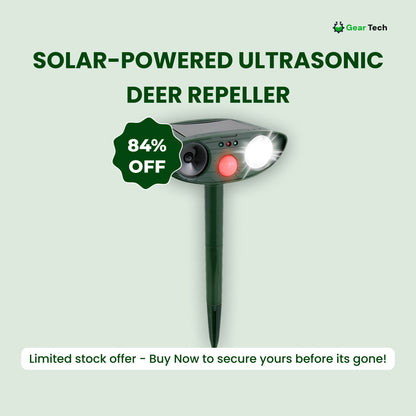Skanto | Solar Ultrasonic Deer Repeller - Effective Deer Deterrent for Gardens & Farms Within 48 Hours