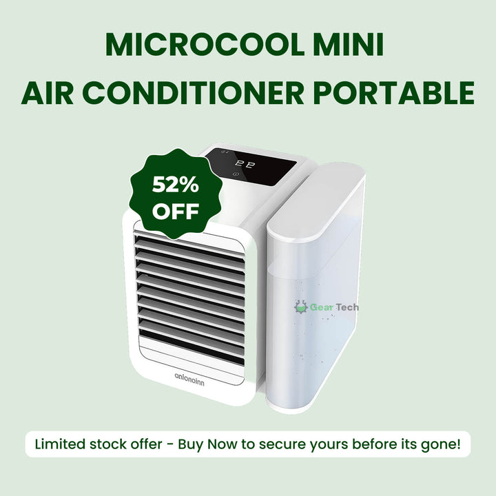 MicroCool Mini Air Conditioner Portable Evaporative Swamp Cooler with 1000ml Water Tank | Kalsten