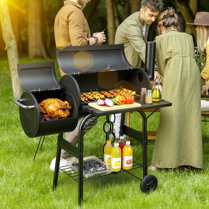 Offset Smoker Charcoal Grill with Side Firebox BBQ | Kalsten