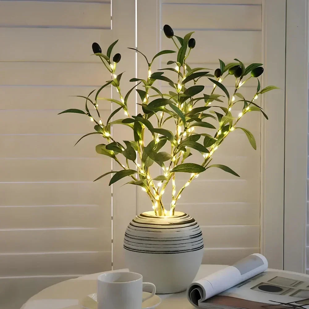 LED Lighted Artificial Branch Table Lamp | Kalsten