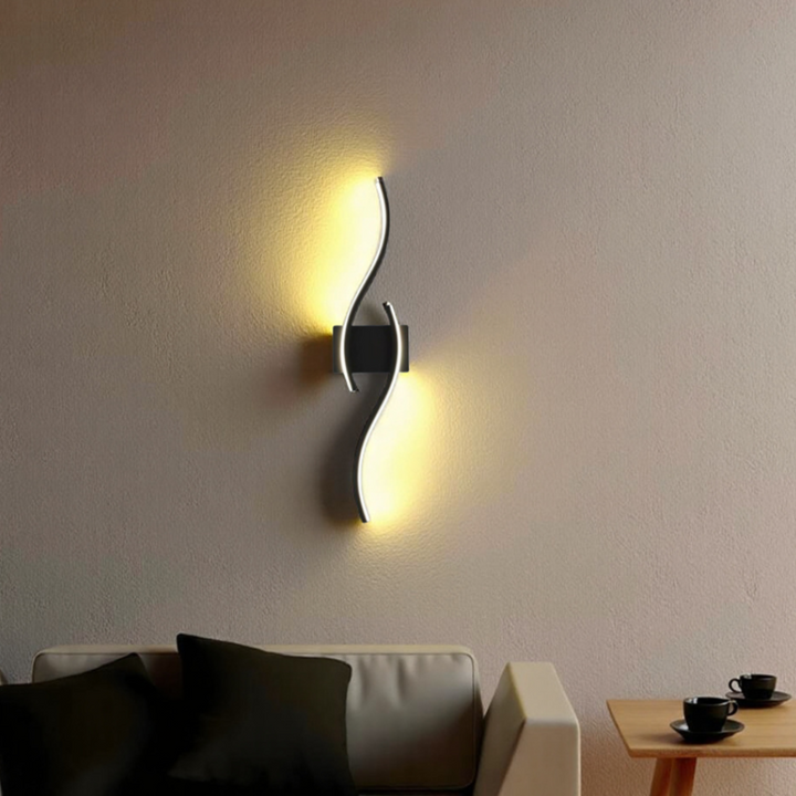 Remote-Controlled Black LED Wall Lamp