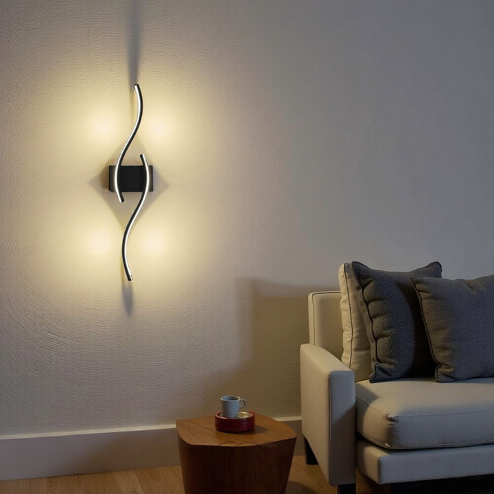 Remote-Controlled Black LED Wall Lamp