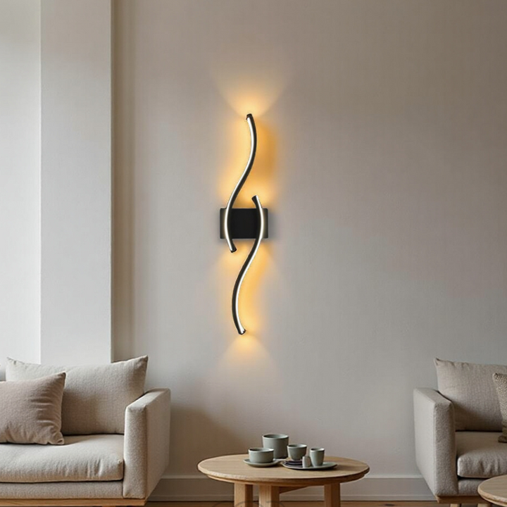 Remote-Controlled Black LED Wall Lamp