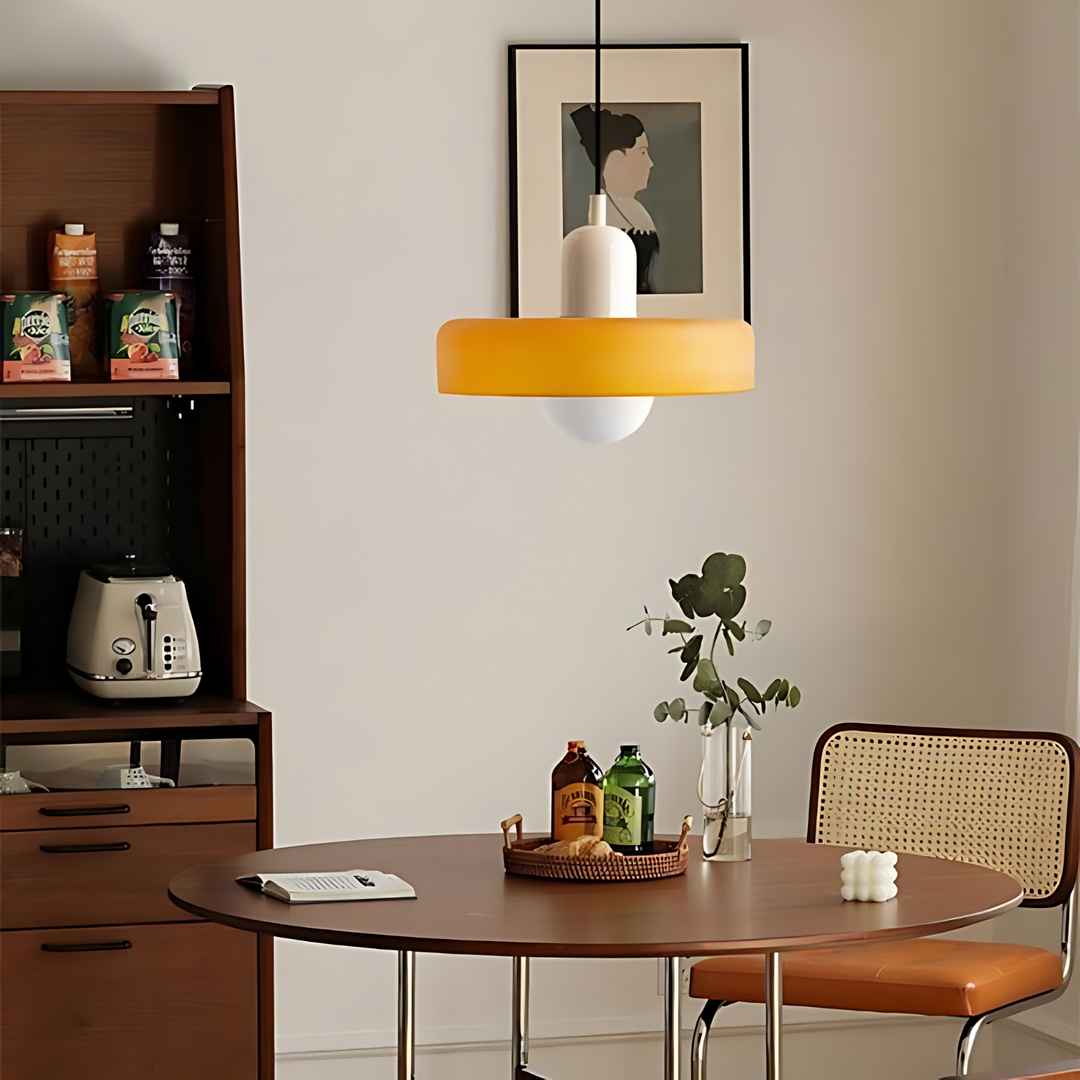 Celeste Élégance - Stylish Pendant Lamp of Metal & Glass Kalsten