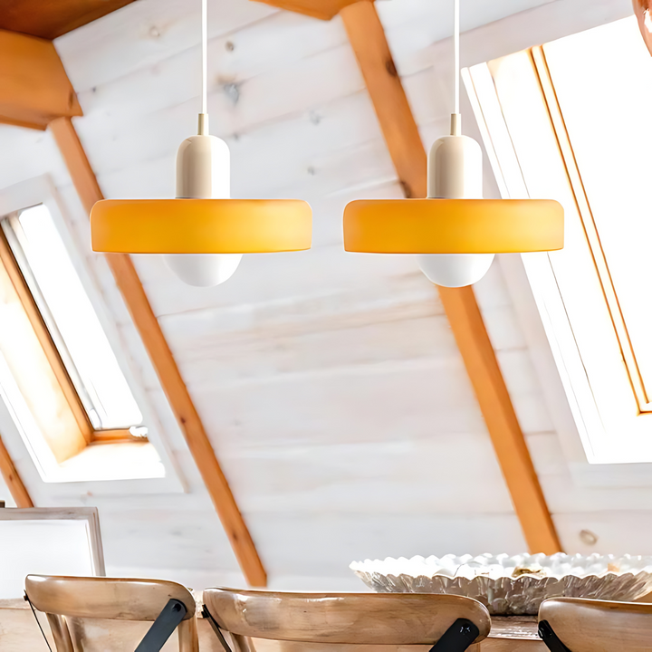 Celeste Élégance - Stylish Pendant Lamp of Metal & Glass Kalsten