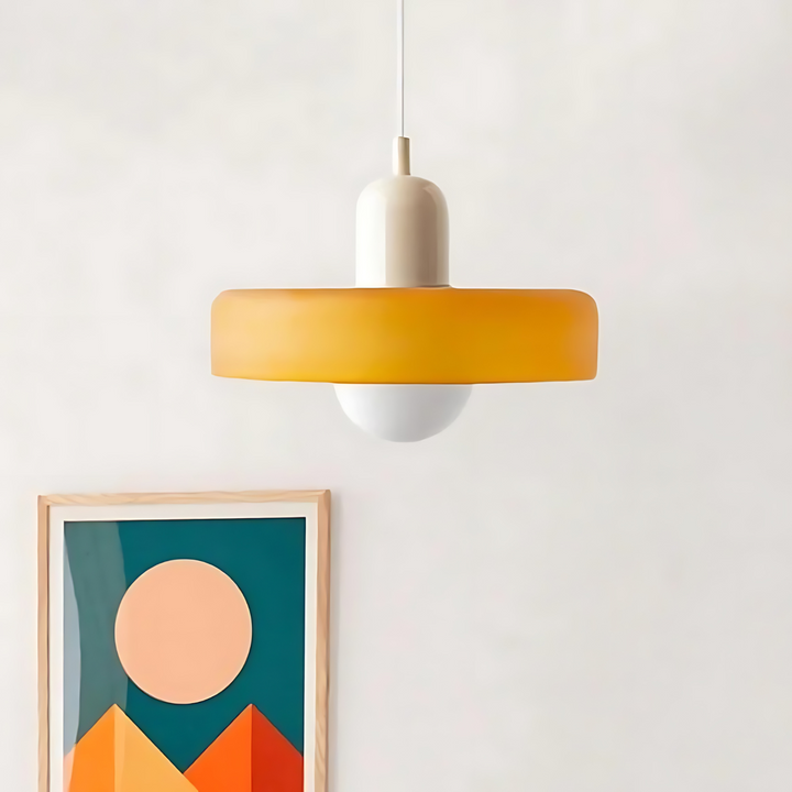 Celeste Élégance - Stylish Pendant Lamp of Metal & Glass Kalsten