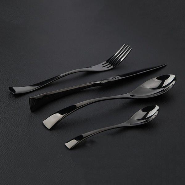 Onyx Jet Black Silverware Set | Kalsten