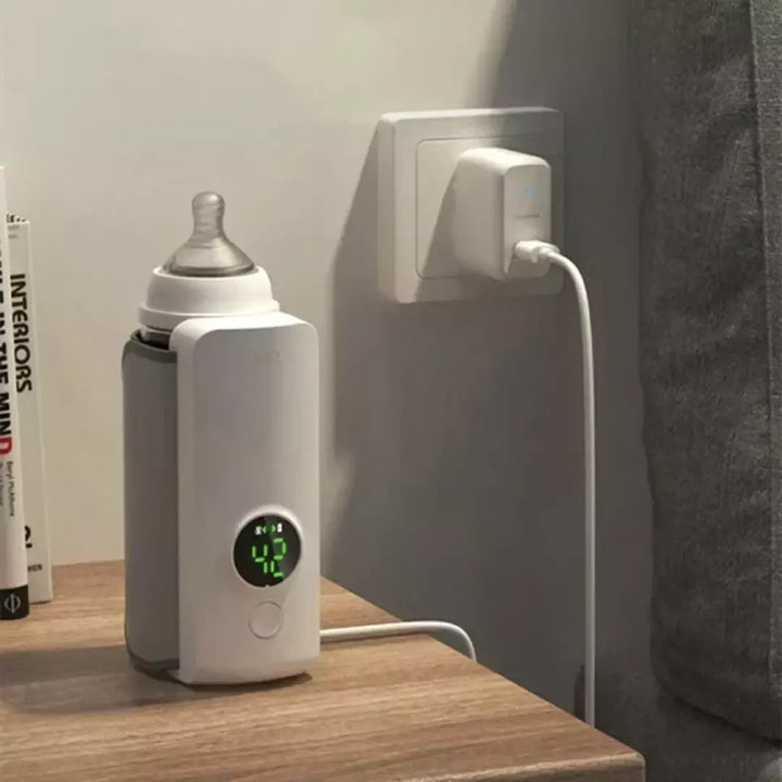 Portable bottle warmer for on-the-go – Quickly and easily warm baby bottles, Perfect for travel and outings, Compact and portable | Kalsten