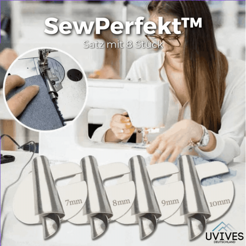 SewPerfect Spiral sewing pipe hem foot set with 8 pieces | Kalsten