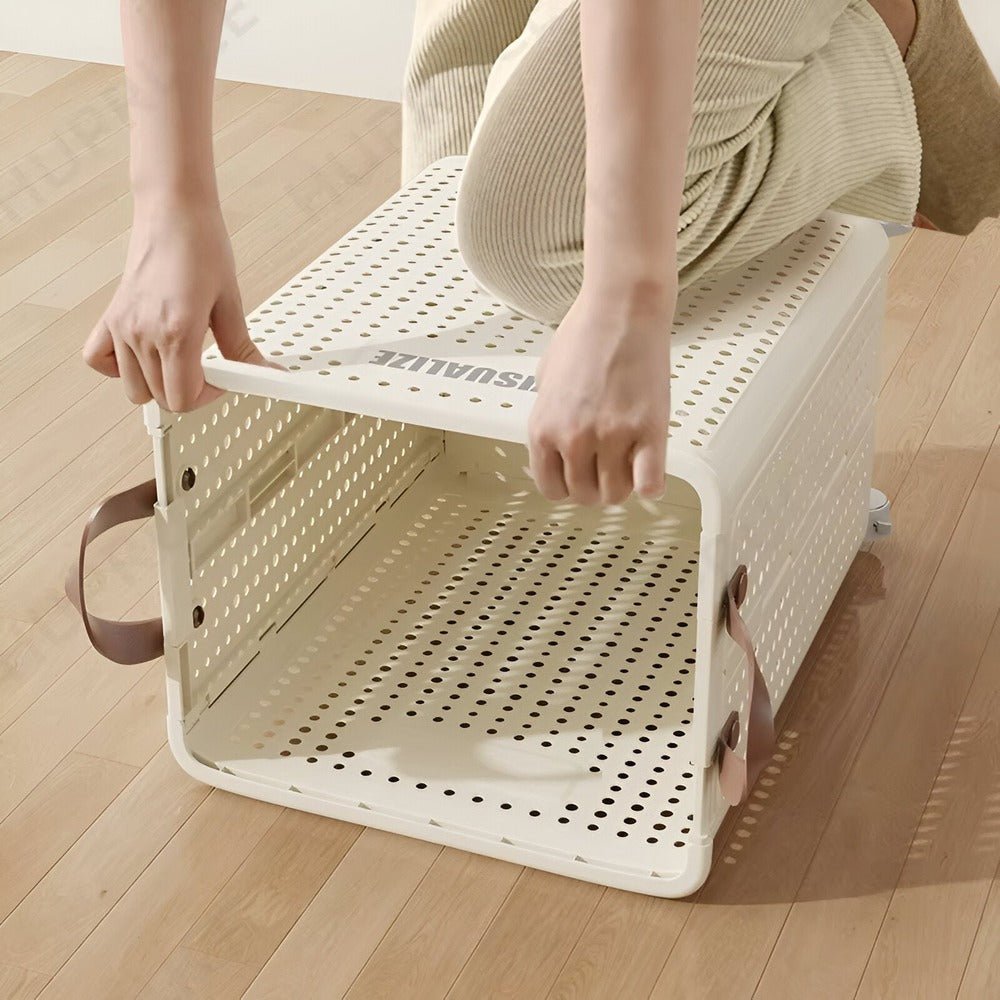 RollEase Foldable Laundry Basket – With Wheels, Compact & Durable for Easy Transport | Kalsten