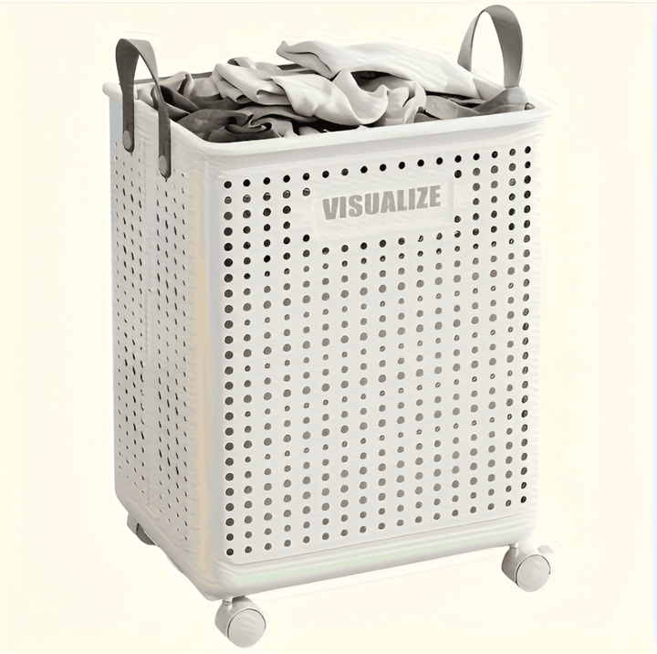 RollEase Foldable Laundry Basket – With Wheels, Compact & Durable for Easy Transport | Kalsten