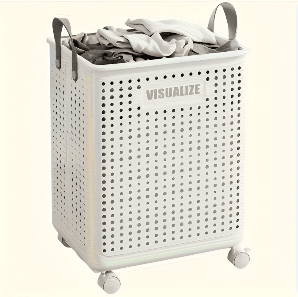 Kalsten | RollEase Foldable Laundry Basket – With Wheels, Compact & Durable for Easy Transport