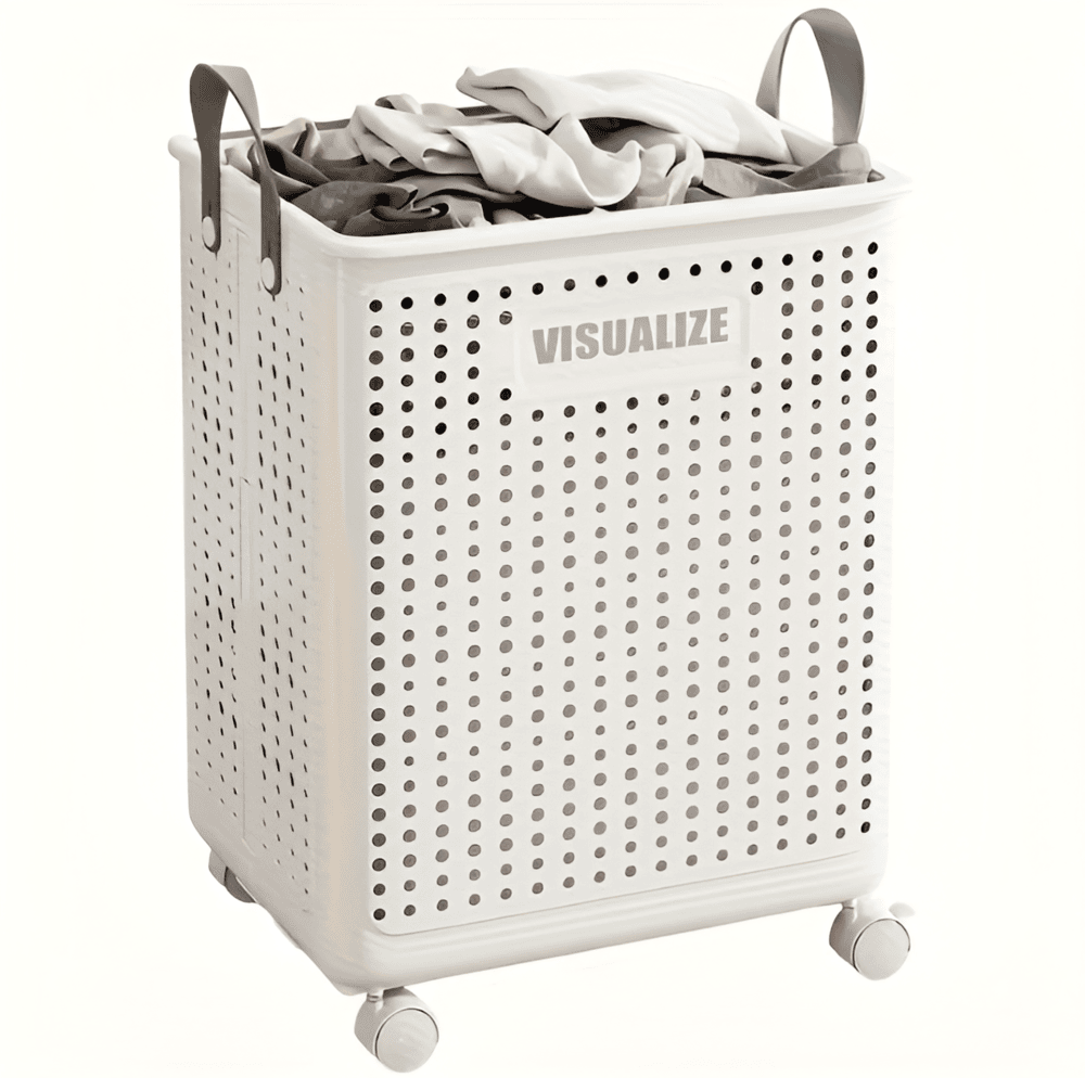 RollEase Foldable Laundry Basket – With Wheels, Compact & Durable for Easy Transport | Kalsten