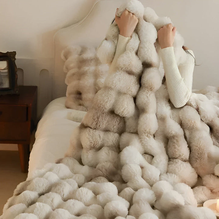 Fluffy Faux Fur Travel Blanket (Washable)