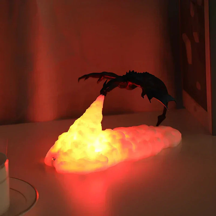LED Fantasy Dragon Flame Table Lamp | Kalsten