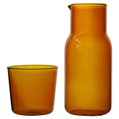 Glass Carafe & Cup Set – 500ml Borosilicate Water Set | Karnz