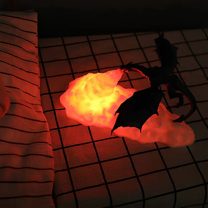 LED Fantasy Dragon Flame Table Lamp | Kalsten