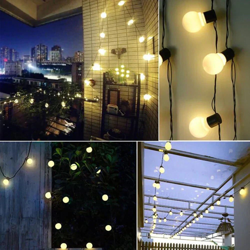 Kalsten | Waterproof Outdoor String Lights - Solar Garden Lighting for Balcony & Terrace