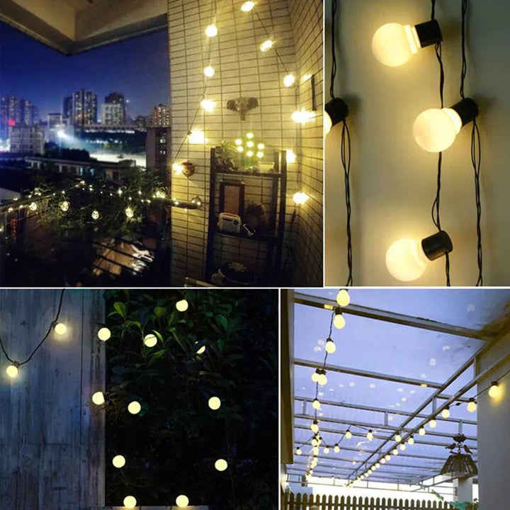 Kalsten | Waterproof Outdoor String Lights - Solar Garden Lighting for Balcony & Terrace
