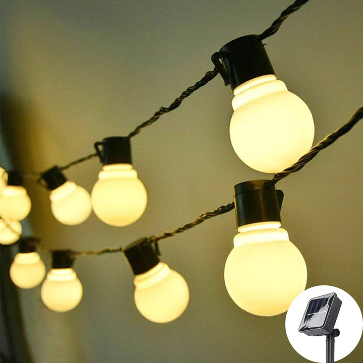 Kalsten | Waterproof Outdoor String Lights - Solar Garden Lighting for Balcony & Terrace