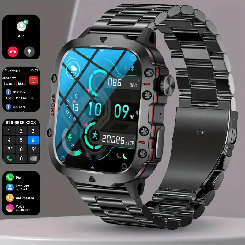 Skanto | TrailMate – Waterproof Outdoor Smartwatch | Adventure-Ready Fitness Tracker with Full Health Monitoring