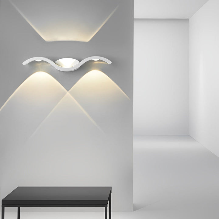 Outdoor Seagull Creative Wavy Wall Mounted Up Down LED Lighting | Kalsten