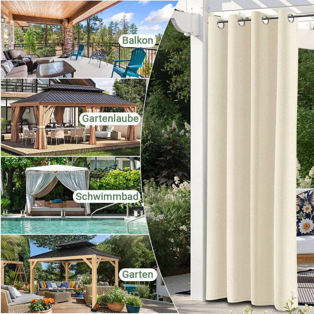 Outdoor Curtain Waterproof with Eyelets | Kalsten