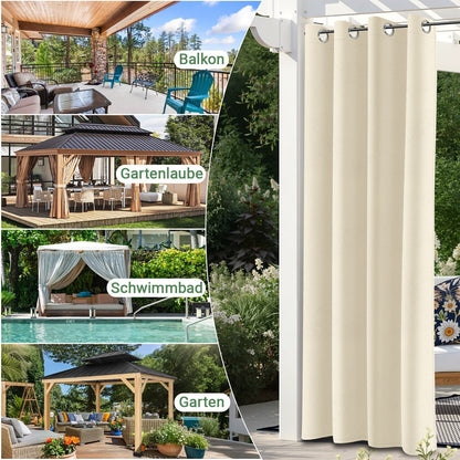 Outdoor Curtain Waterproof with Grommets | Skanto