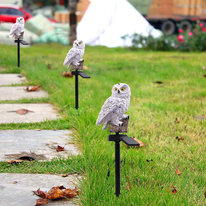 Solar-powered garden lamp with decorative owl design – LED outdoor light for the garden | Kalsten