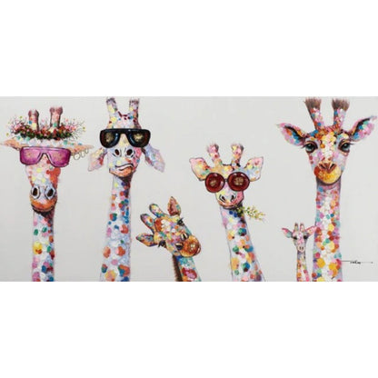 Cartoon Giraffe - Canvas Wall Art Painting | Skanto