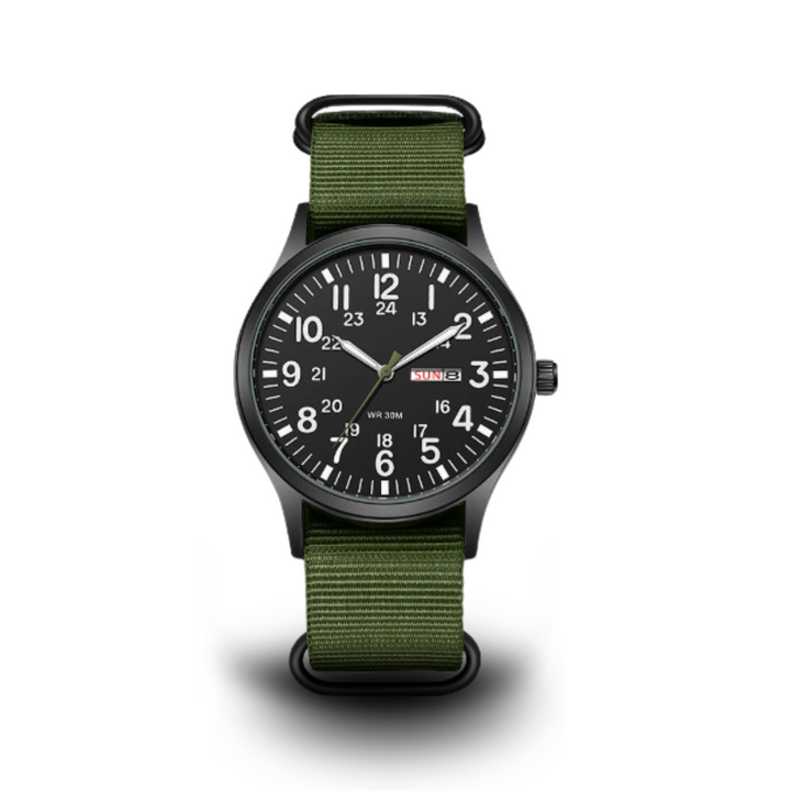 Kalsten | Men’s Rugged Outdoor Watch – Waterproof Military-Style Stainless Steel Timepiece