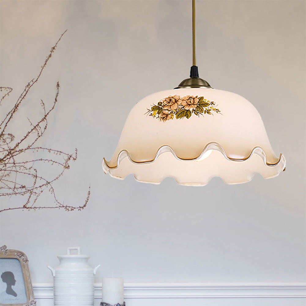 Vintage Flower Pattern Small Pendant Light | Kalsten