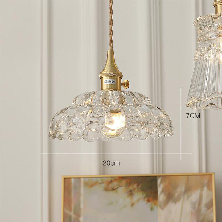Mid-Century Clear Glass Elegance Pendant Light | Kalsten