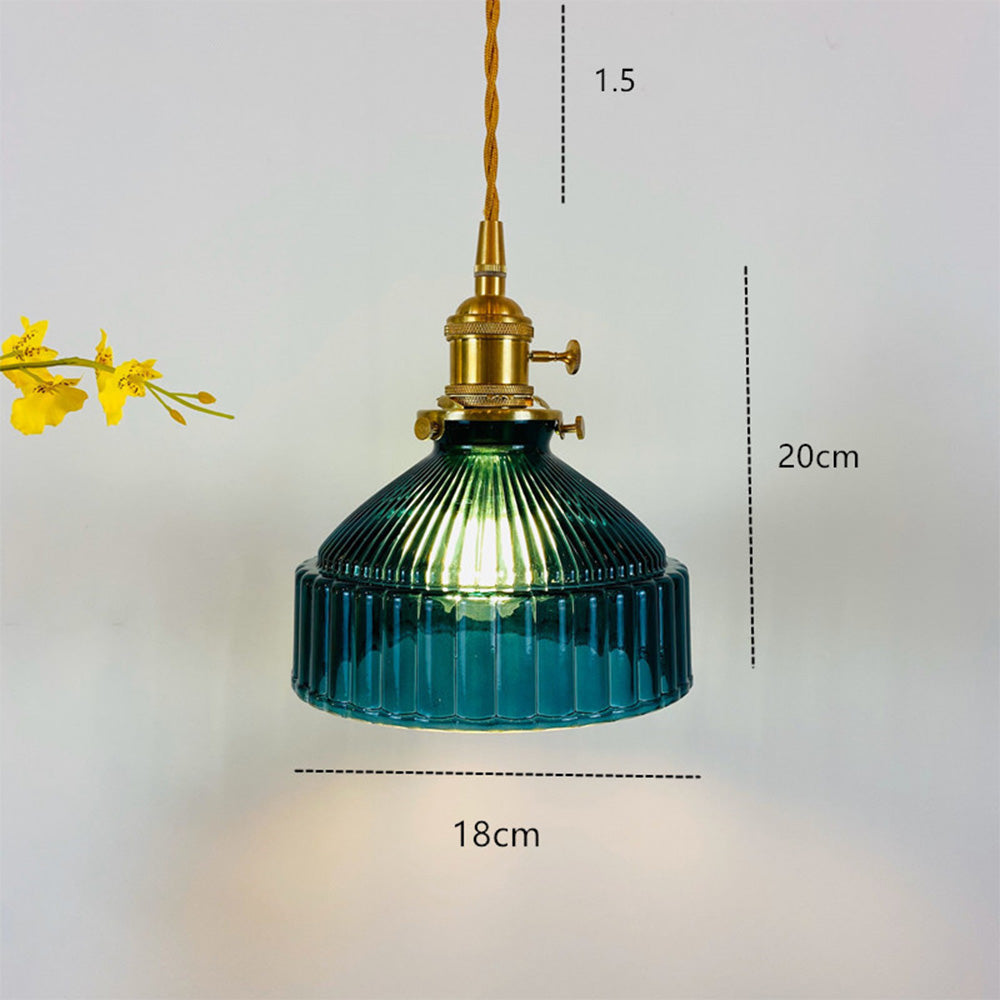 Vintage Retro Glass Shade Pendant Lamp | Kalsten