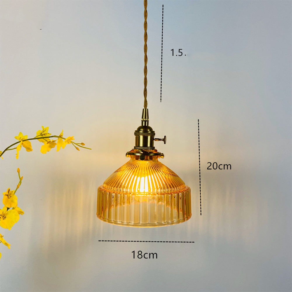 Vintage Retro Glass Shade Pendant Lamp | Kalsten
