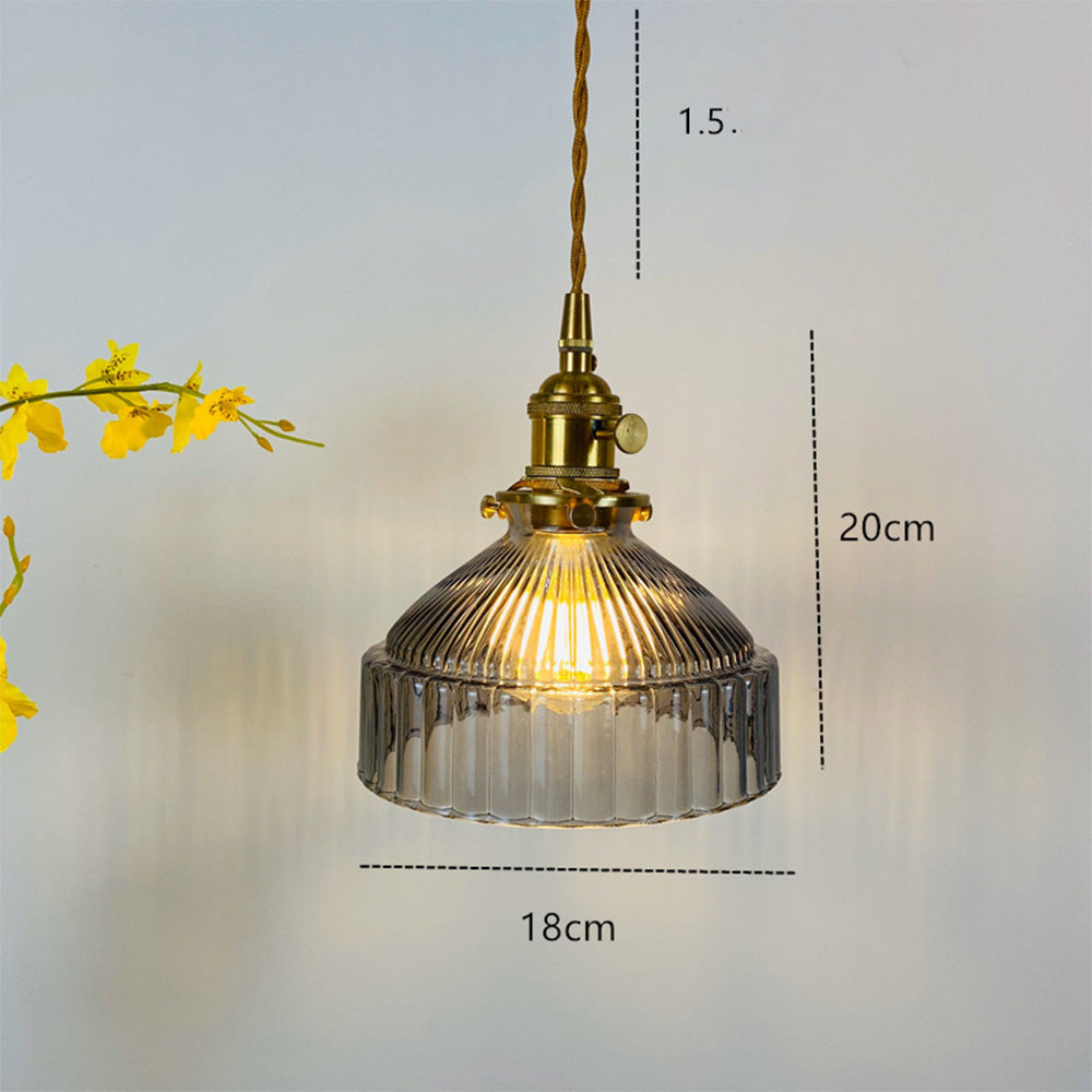 Vintage Retro Glass Shade Pendant Lamp | Kalsten